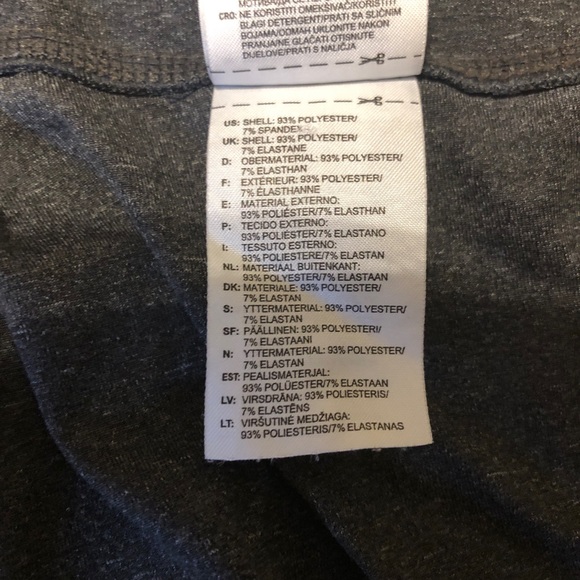 adidas Heather Grey Climalite Workout Capri Pants with Small Logo Detail - Picture 6 of 7